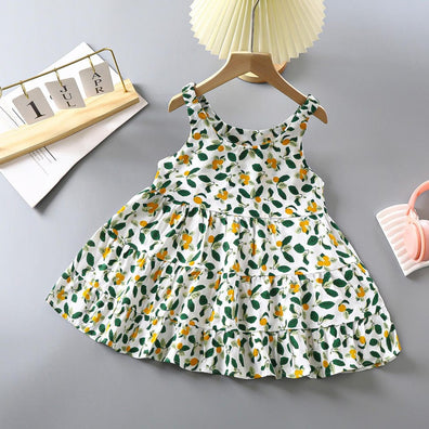 JF White Printed Frock FD6089F